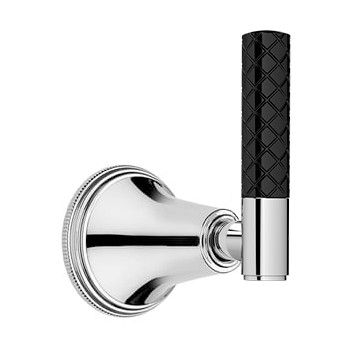 Black Crystal Quilted Levers